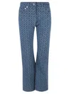 Rabanne Denim Flare Print Trousers In M412