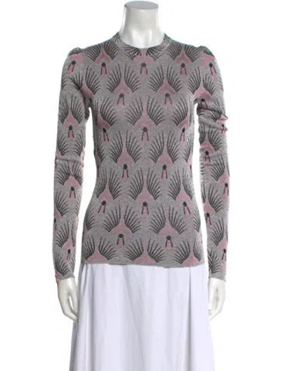 Pre-owned Rabanne Printed Crew Neck Button-up Top