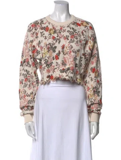 Pre-owned Rabanne Printed Crew Neck Sweater In Neutral