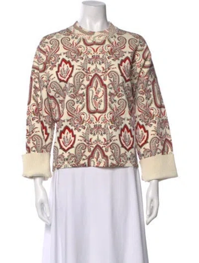 Pre-owned Rabanne Printed Crew Neck Sweater In Neutral
