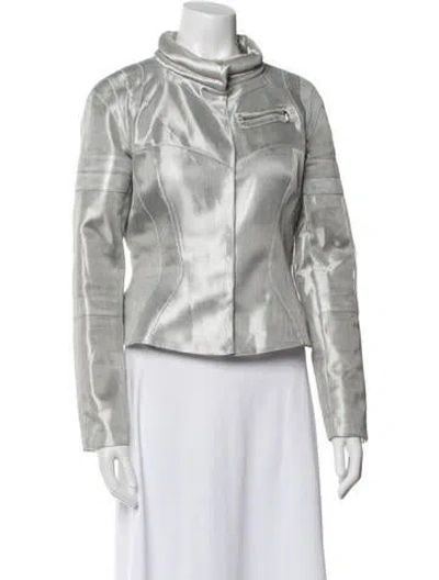 Pre-owned Rabanne Printed Evening Jacket In Gray