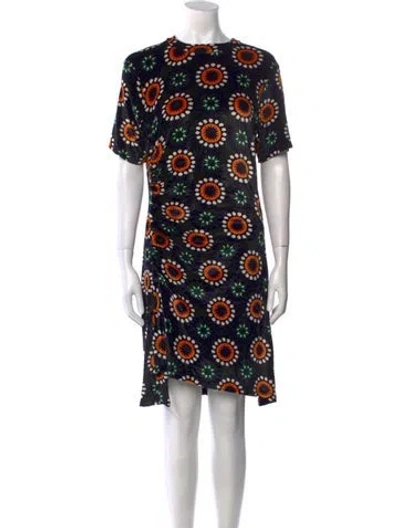 Pre-owned Rabanne Printed Knee-length Dress In Black