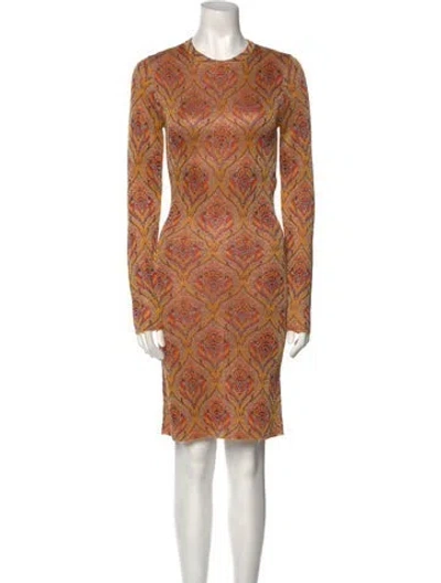 Pre-owned Rabanne Printed Knee-length Dress In Yellow