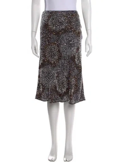 Pre-owned Rabanne Printed Knee-length Skirt W/ Tags In Black