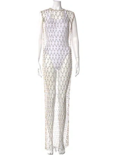 Pre-owned Rabanne Printed Long Dress