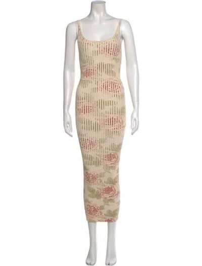 Pre-owned Rabanne Printed Long Dress