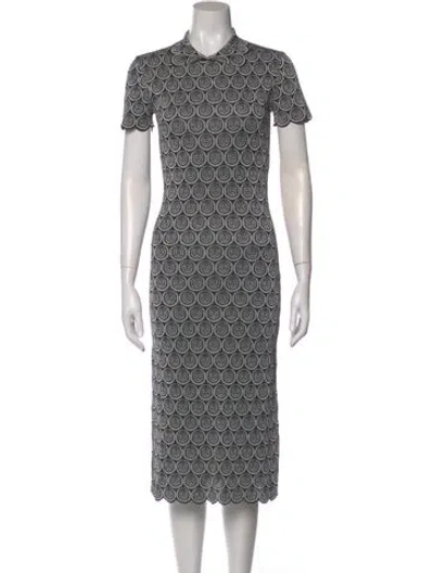 Pre-owned Rabanne Printed Long Dress In Gray