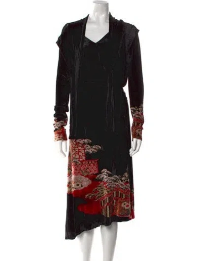 Pre-owned Rabanne Printed Long Dress In Multi