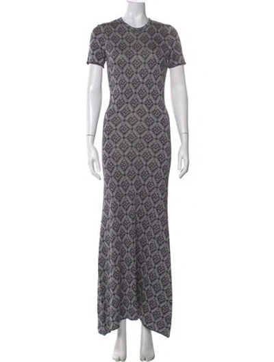 Pre-owned Rabanne Printed Long Dress In Multi