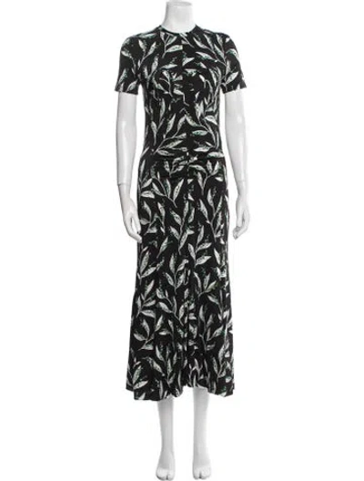 Pre-owned Rabanne Printed Long Dress W/ Tags In Black