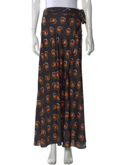 Pre-owned Rabanne Printed Long Skirt In Multi