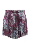Rabanne Printed Metallic Mini Shorts In Multi
