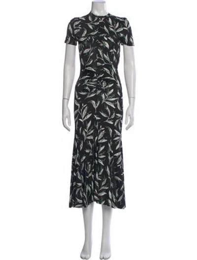 Pre-owned Rabanne Printed Midi Length Dress In Black