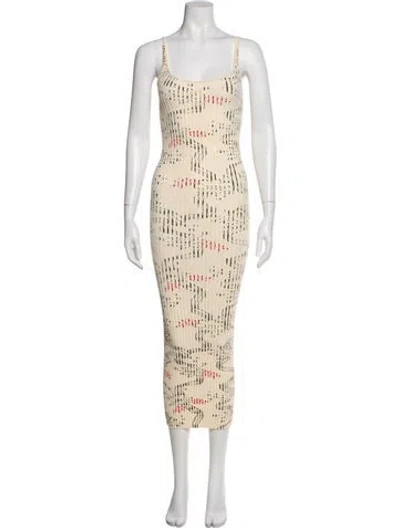 Pre-owned Rabanne Printed Midi Length Dress In Neutral