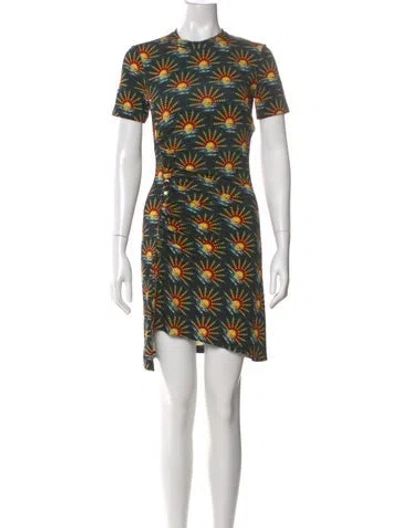 Pre-owned Rabanne Printed Mini Dress In Black