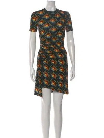 Pre-owned Rabanne Printed Mini Dress In Black
