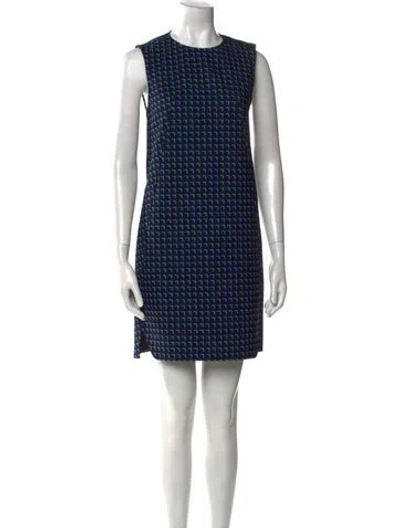 Pre-owned Rabanne Printed Mini Dress In Blue