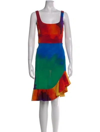 Pre-owned Rabanne Printed Mini Dress In Green