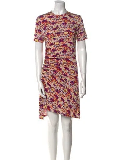 Pre-owned Rabanne Printed Mini Dress In Red