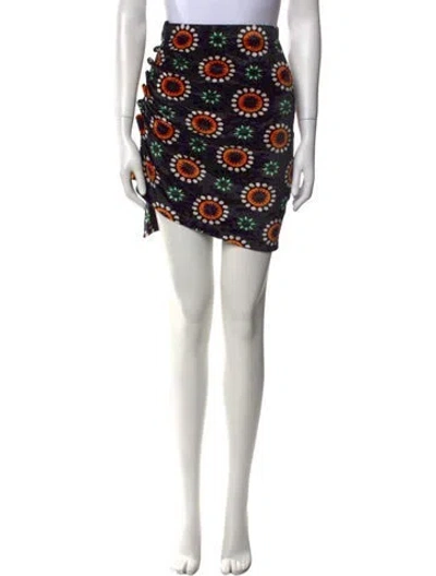 Pre-owned Rabanne Printed Mini Skirt In Black
