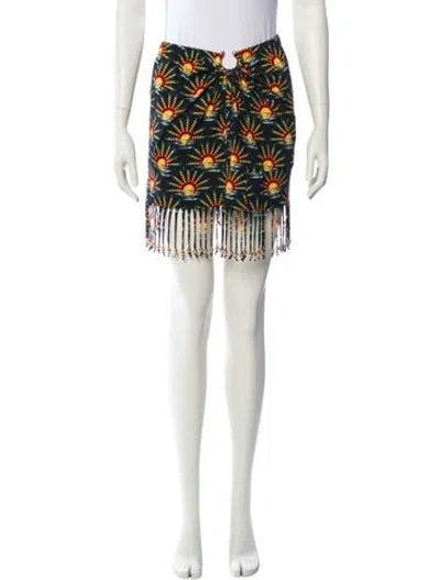 Pre-owned Rabanne Printed Mini Skirt W/ Tags In Multi