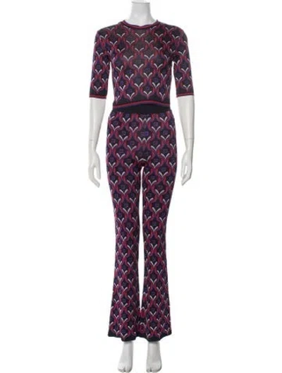 Pre-owned Rabanne Printed Pant Set In Blue