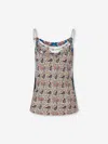 Rabanne Paisley-print Satin Top In Bandana Cream