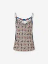 Rabanne Paisley-print Satin Top In Bandana Cream