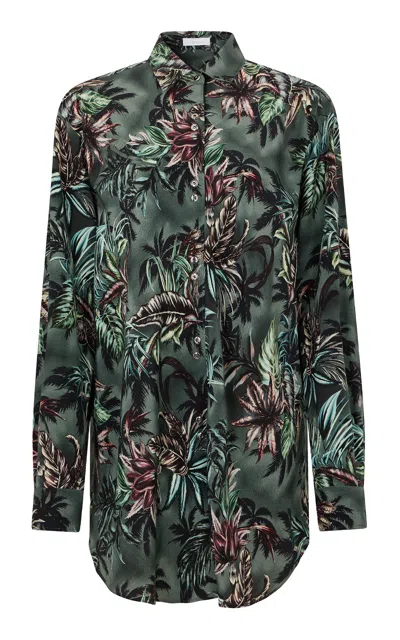 Rabanne Printed Silk Button-down Shirt In Multi