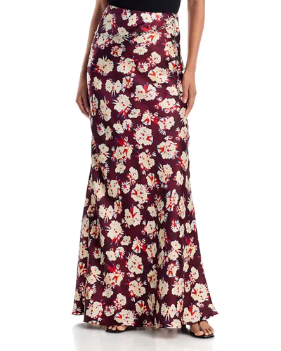 Rabanne Printed Silk Skirt In Multi