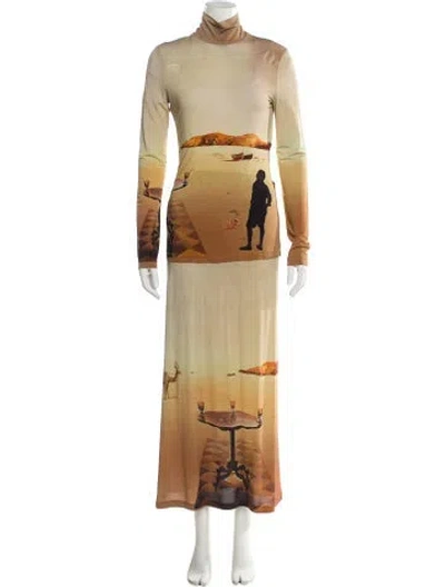 Pre-owned Rabanne Printed Skirt Set In Blue