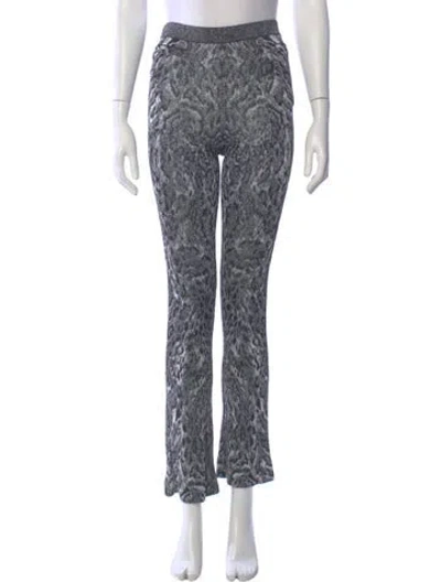 Pre-owned Rabanne Printed Straight Leg Pants In Gray