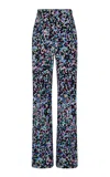 Rabanne Printed Stretch-cotton Straight-leg Pants In Multi