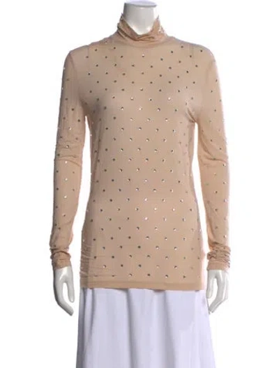 Pre-owned Rabanne Printed Turtleneck Sweater In Neutrals