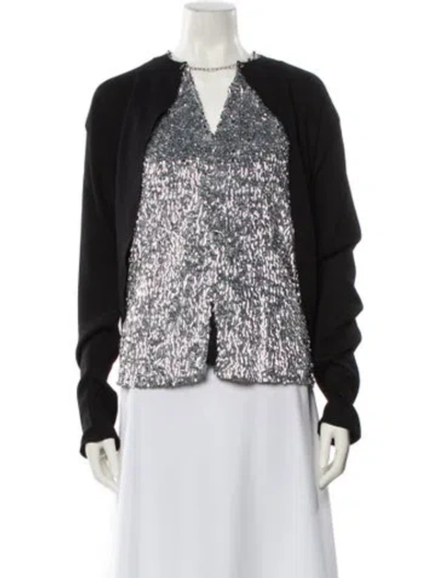 Pre-owned Rabanne Printed V-neck Blouse W/ Tags In Multi