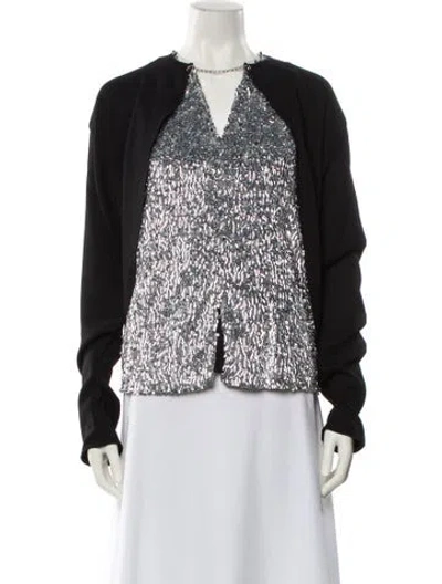 Pre-owned Rabanne Printed V-neck Blouse W/ Tags In Multi