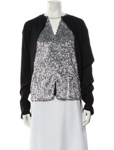 Pre-owned Rabanne Printed V-neck Blouse W/ Tags In Multi