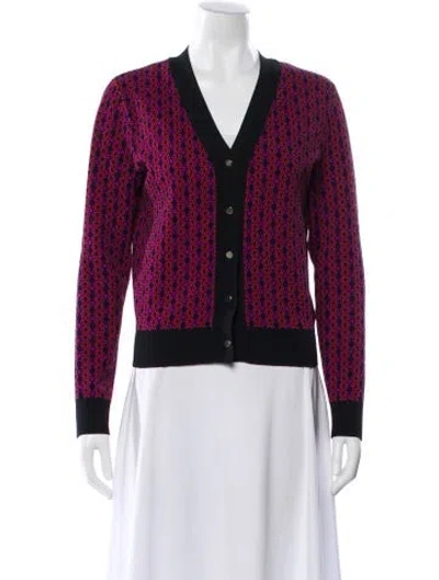 Pre-owned Rabanne Printed V-neck Sweater In Multi