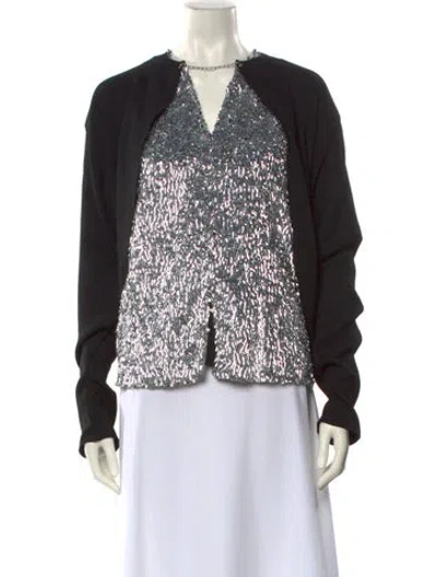 Pre-owned Rabanne Printed V-neck Top W/ Tags In Multi