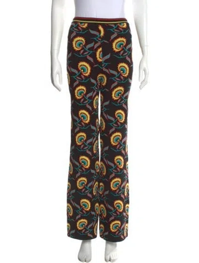 Pre-owned Rabanne Printed Wide Leg Pants In Black