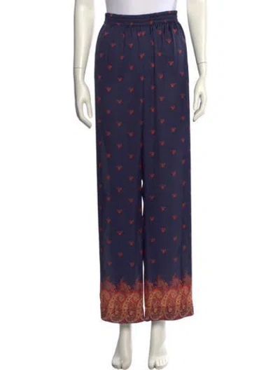 Pre-owned Rabanne Printed Wide Leg Pants In Blue