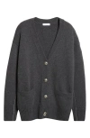 Rabanne Wool-cashmere Cardigan In Gray