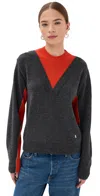 Rabanne Two-tone Sweater In Gray