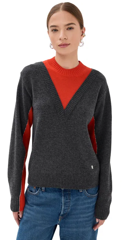 Rabanne Two-tone Sweater In Gray