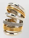 Rabanne Punk Two-tone Single Ear Cuff In Multi
