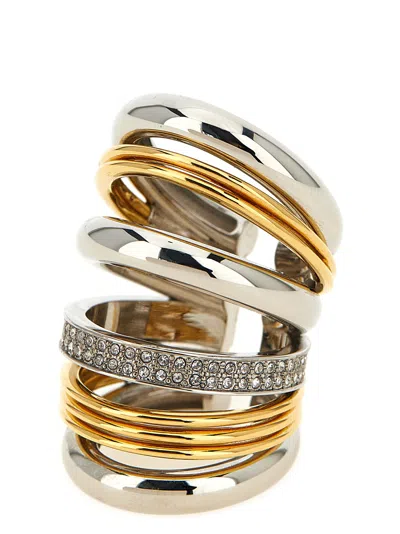 Rabanne Punk Ear Cuff Multiple Bands Two Tone