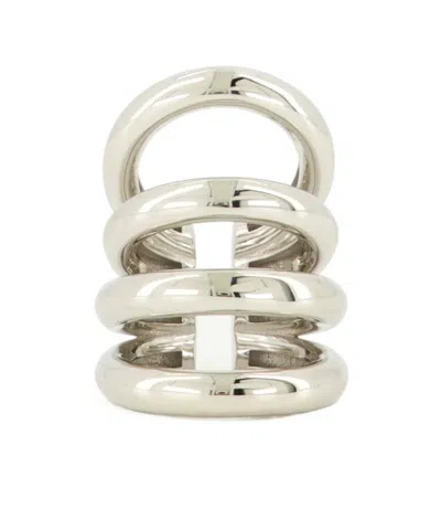 Rabanne Punk Multi-hoop Earrings In Metallic