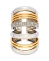 Rabanne Punk Two-tone Single Ear Cuff In Multi