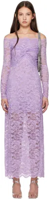 Rabanne Lace Off-the-shoulder Dress In P519 French Lavander