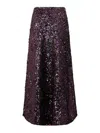 Rabanne Sequined Chiffon Maxi Skirt In Brown